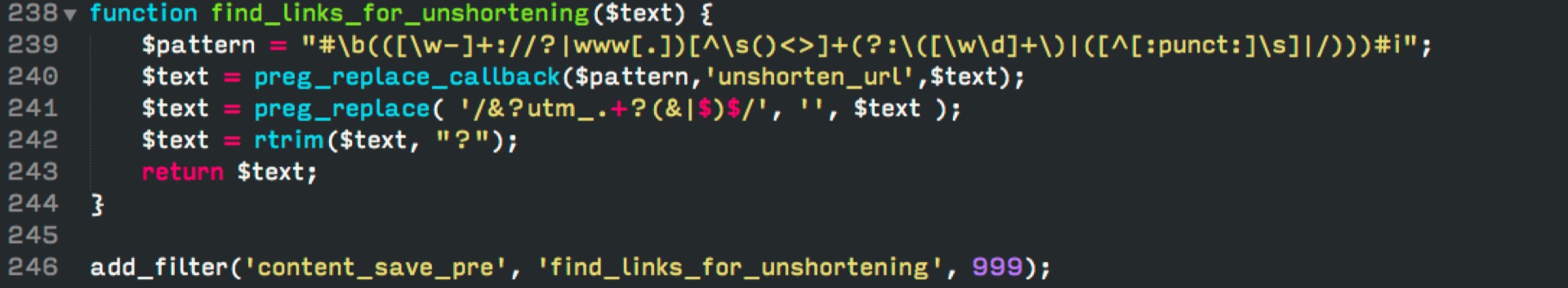 Automatically Unshortening Links in Wordpress Posts